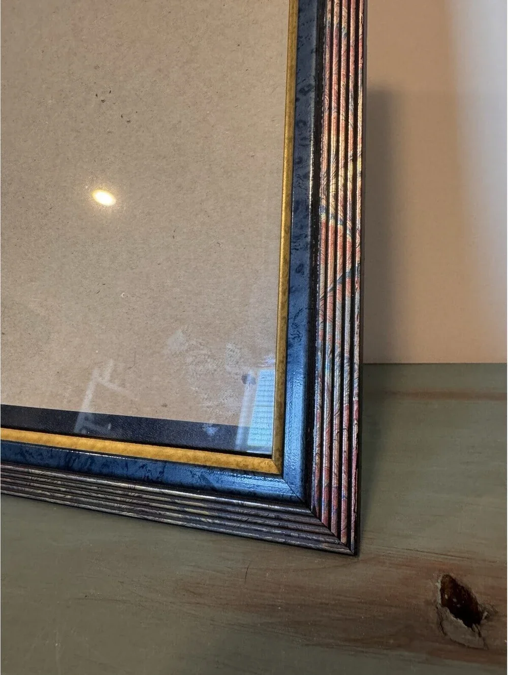 Vintage 1980s Floral Waterfall Layered Picture Frame